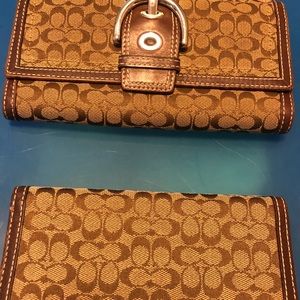Coach Trifold wallet with checkbook cover